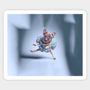 French Bulldog Dancing Ballerina TuTu Sticker